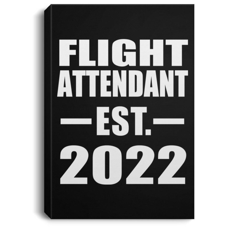 Flight Attendant Established EST. 2022 - Canvas Portrait