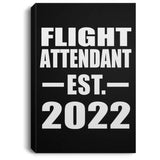 Flight Attendant Established EST. 2022 - Canvas Portrait