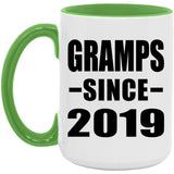 Gramps Since 2019 - 15oz Accent Mug Green