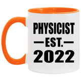 Physicist Established EST. 2022 - 11oz Accent Mug Orange