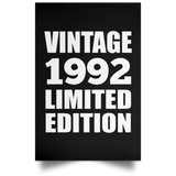 32nd Birthday Vintage 1992 Limited Edition - Poster Portrait