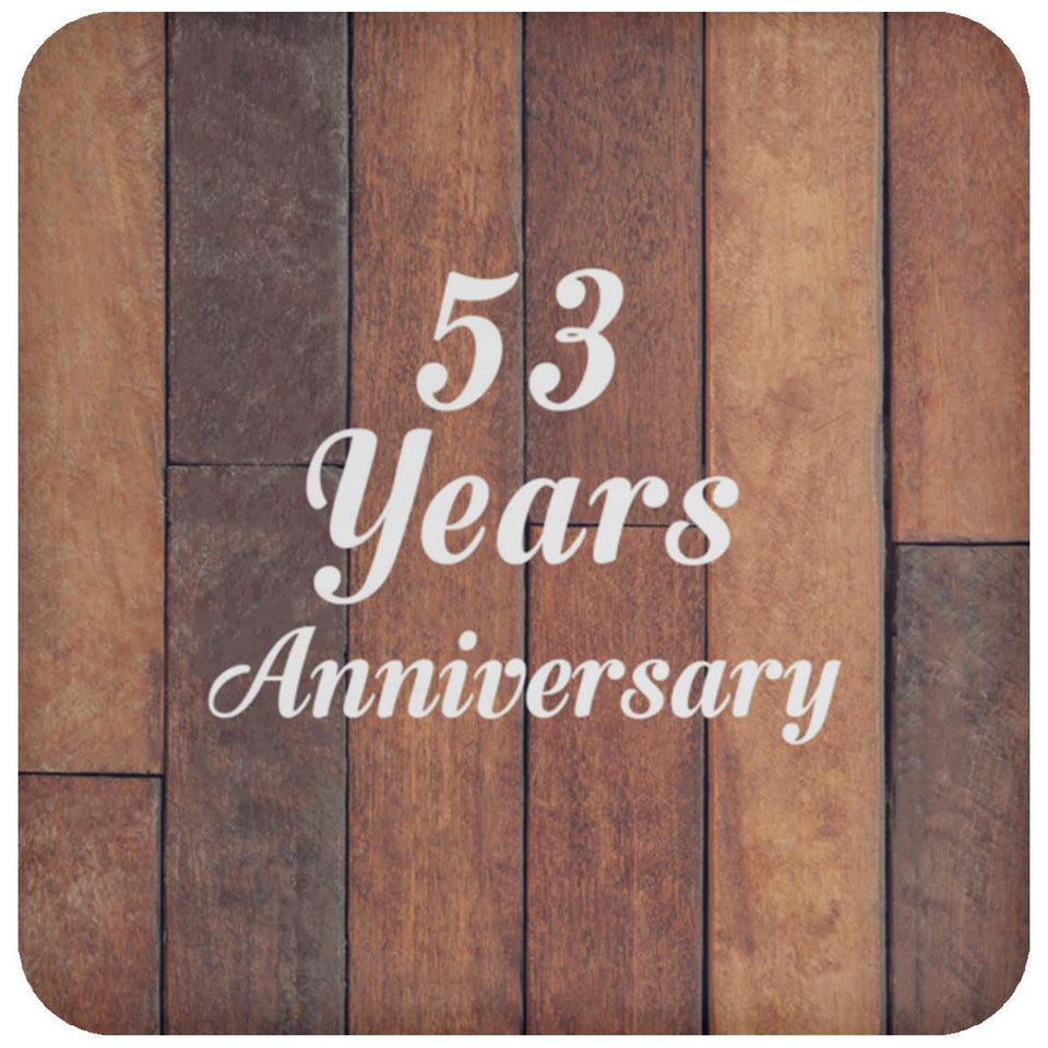 53rd Anniversary 53 Years Anniversary - Drink Coaster E