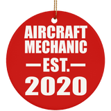 Aircraft Mechanic Established EST. 2020 - Circle Ornament