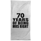 70th Anniversary 70 Years Of Being Mrs Right - Hand Towel