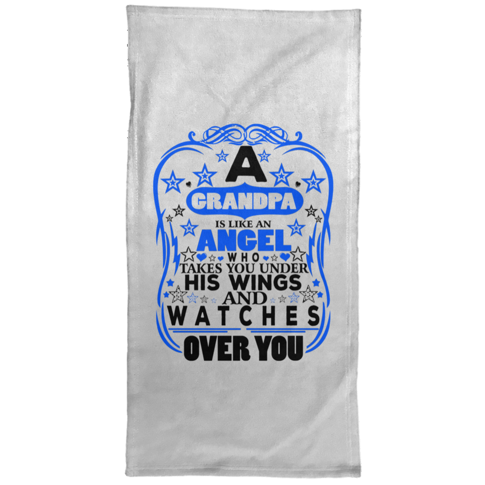 Grandpa Is An Angel Takes You Under His Wings - Hand Towel
