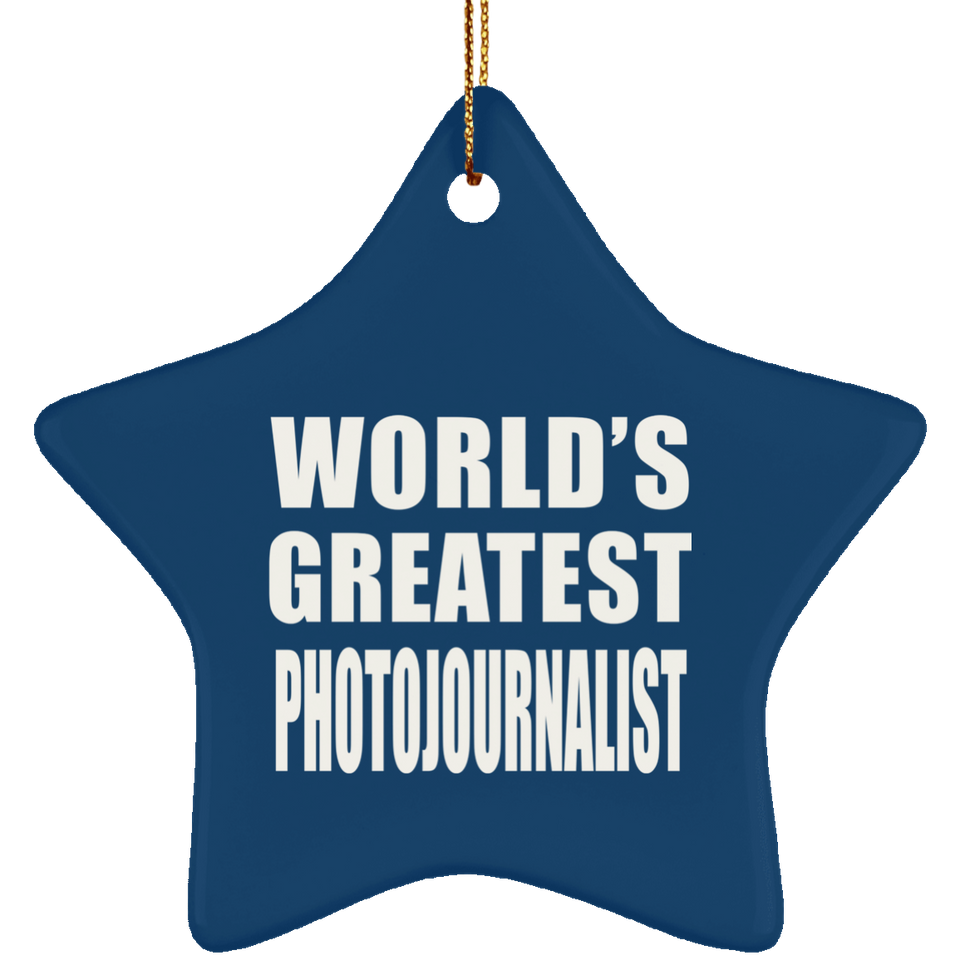 World's Greatest Photojournalist - Star Ornament