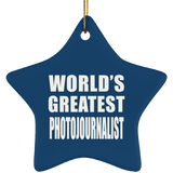 World's Greatest Photojournalist - Star Ornament