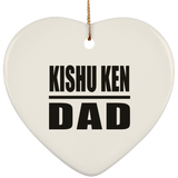 Kishu Ken Dad - Heart Ornament