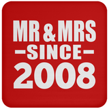 16th Anniversary Mr & Mrs Since 2008 - Drink Coaster