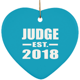 Judge Established EST. 2018 - Heart Ornament