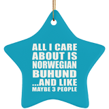 All I Care About Is Norwegian Buhund - Star Ornament