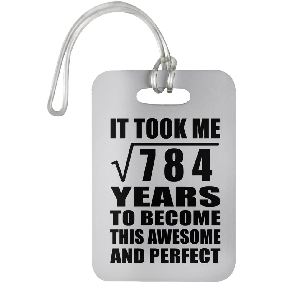 28th Birthday Took Square Root of 784 Years To Awesome - Luggage Bag Tag