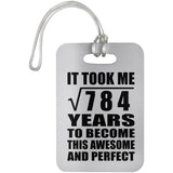 28th Birthday Took Square Root of 784 Years To Awesome - Luggage Bag Tag