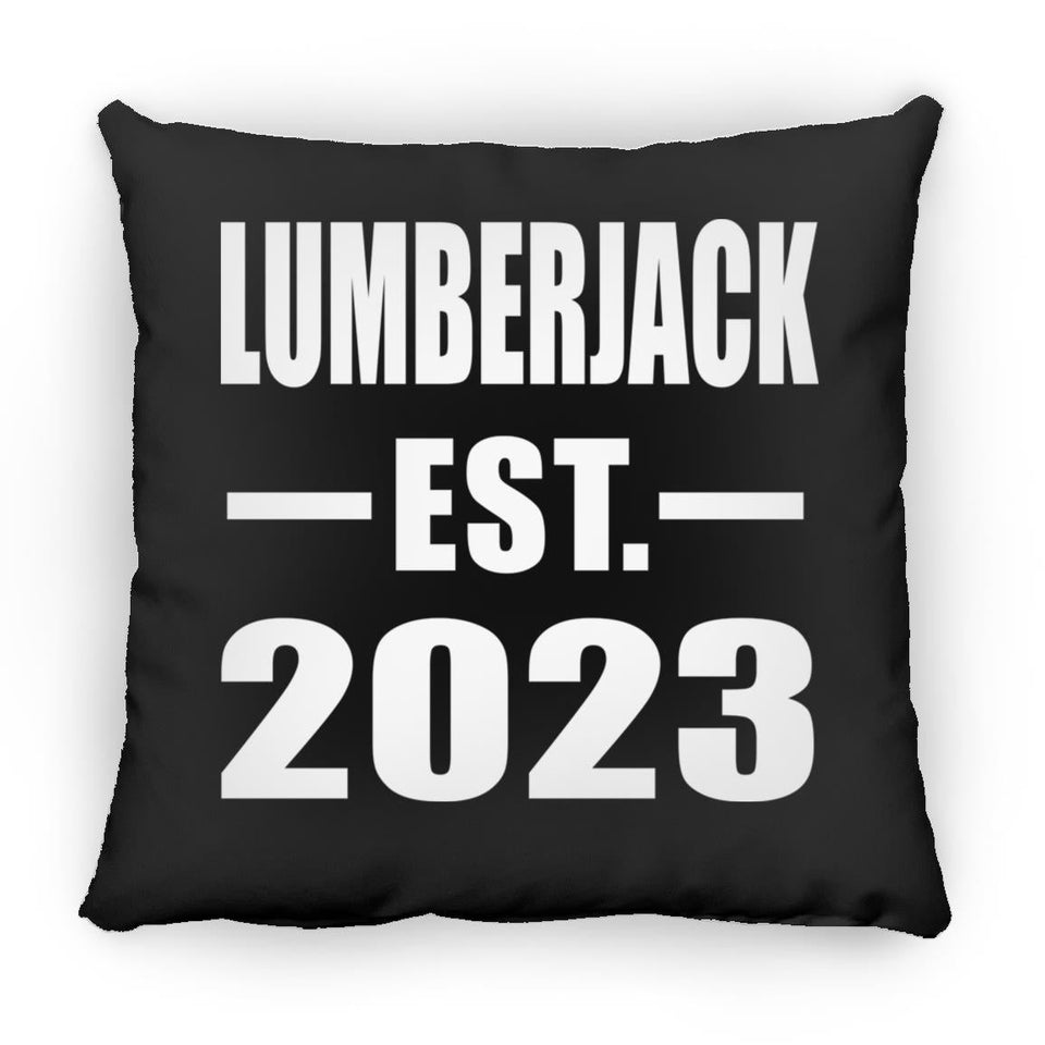 Lumberjack Established EST. 2023 - Throw Pillow Black
