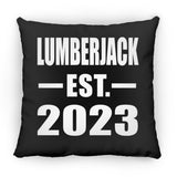 Lumberjack Established EST. 2023 - Throw Pillow Black