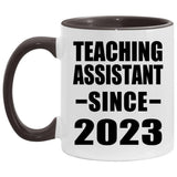 Teaching Assistant Since 2023 - 11oz Accent Mug Black