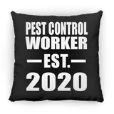 Pest Control Worker Established EST. 2020 - Throw Pillow Black