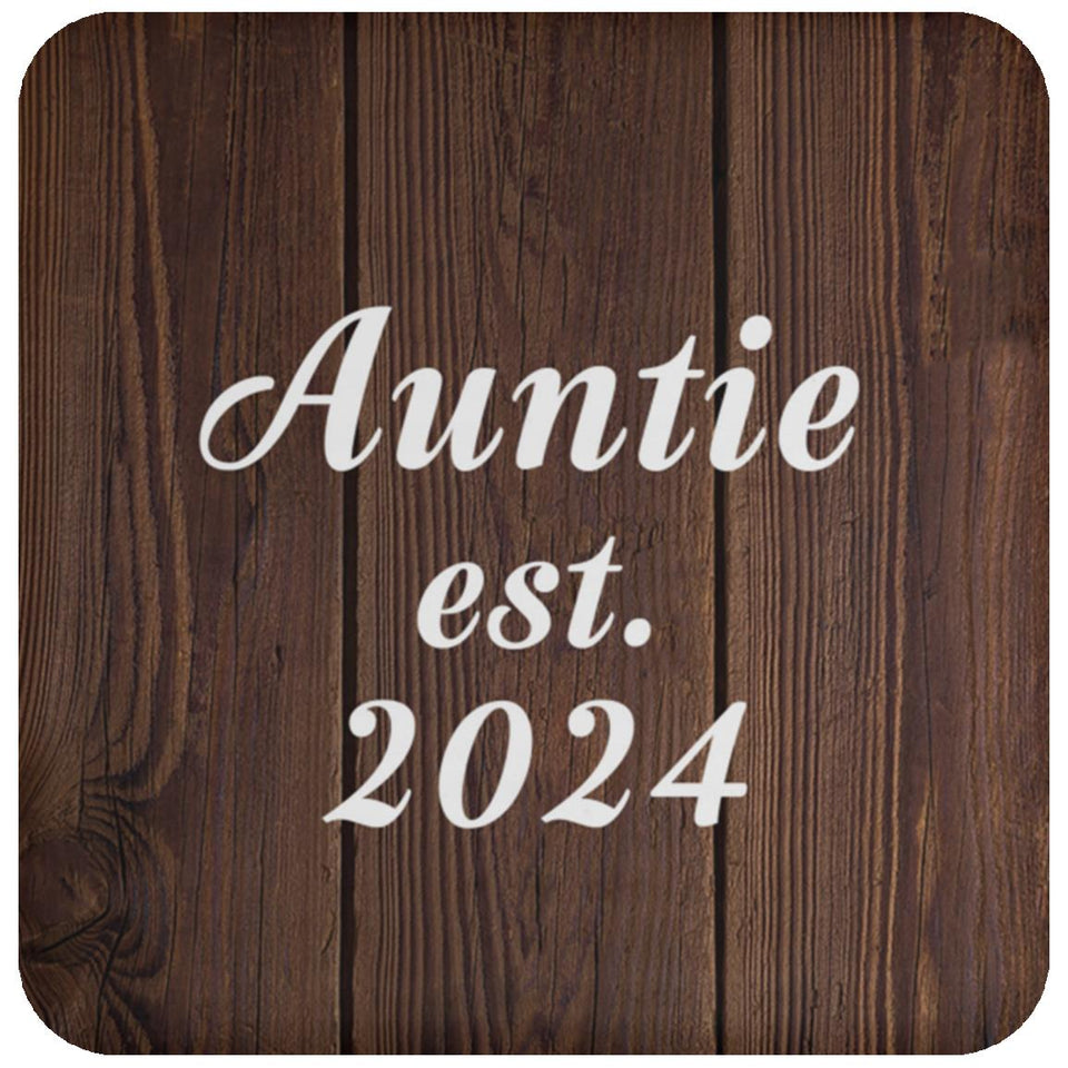 Auntie Established EST. 2024 - Drink Coaster D