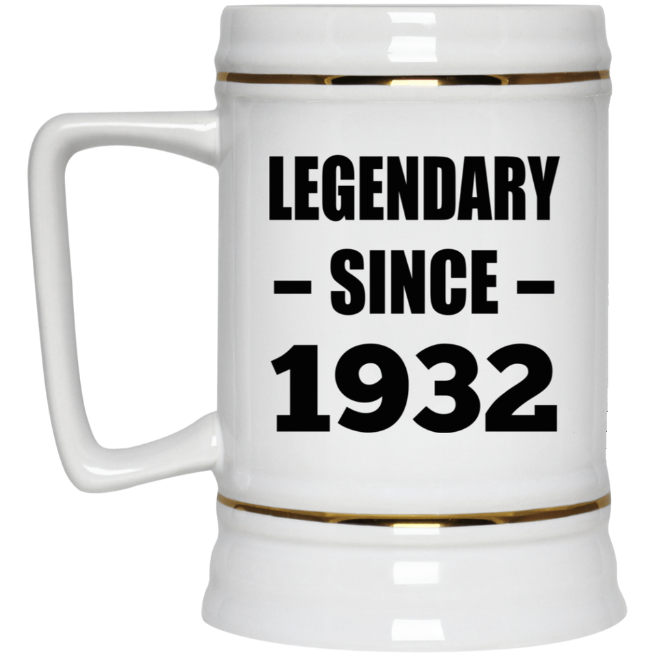 92nd Birthday Legendary Since 1932 - Beer Stein