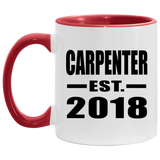 Carpenter Established EST. 2018 - 11oz Accent Mug Red