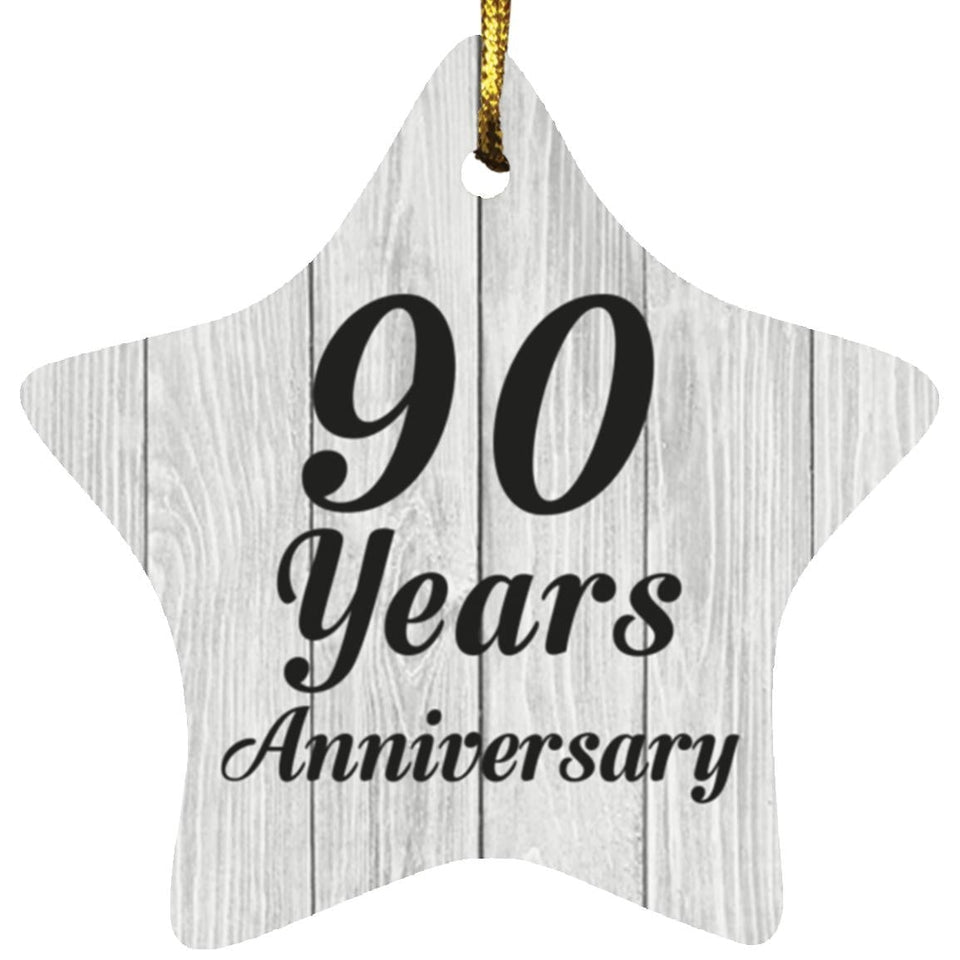 90th Anniversary 90 Years Anniversary - Star Ornament F