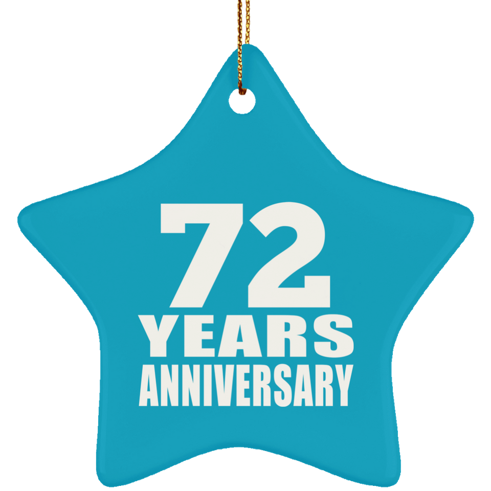 72nd Anniversary 72 Years - Star Ornament