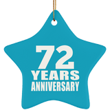72nd Anniversary 72 Years - Star Ornament