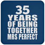 35th Anniversary 35 Years Of Being Mrs Perfect - Drink Coaster