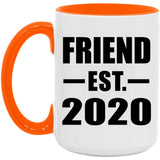 Friend Established EST. 2020 - 15oz Accent Mug Orange