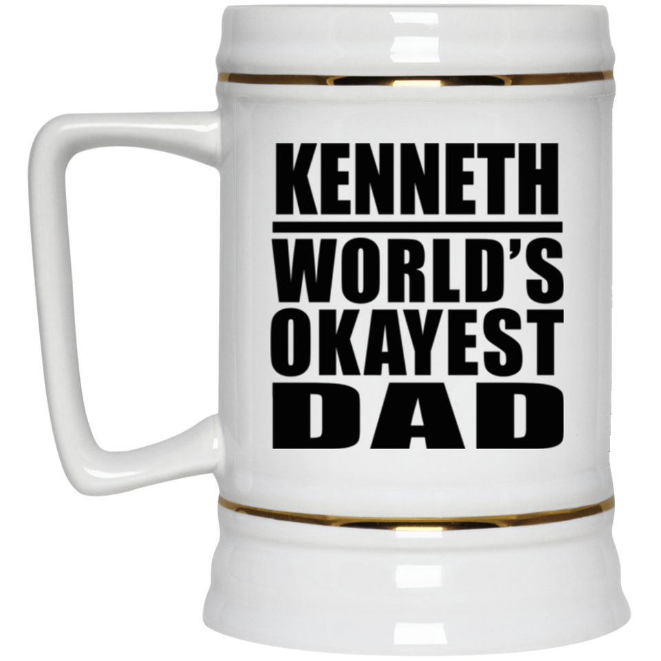 Kenneth World's Okayest Dad - Beer Stein