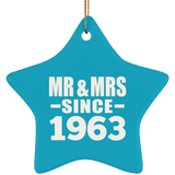 61st Anniversary Mr & Mrs Since 1963 - Star Ornament