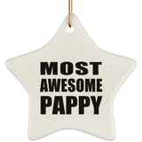 Most Awesome Pappy - Star Ornament
