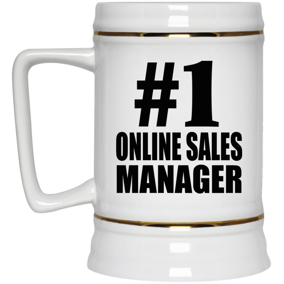 Number One #1 Online Sales Manager - Beer Stein