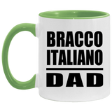 Bracco Italiano Dad - 11oz Accent Mug Green