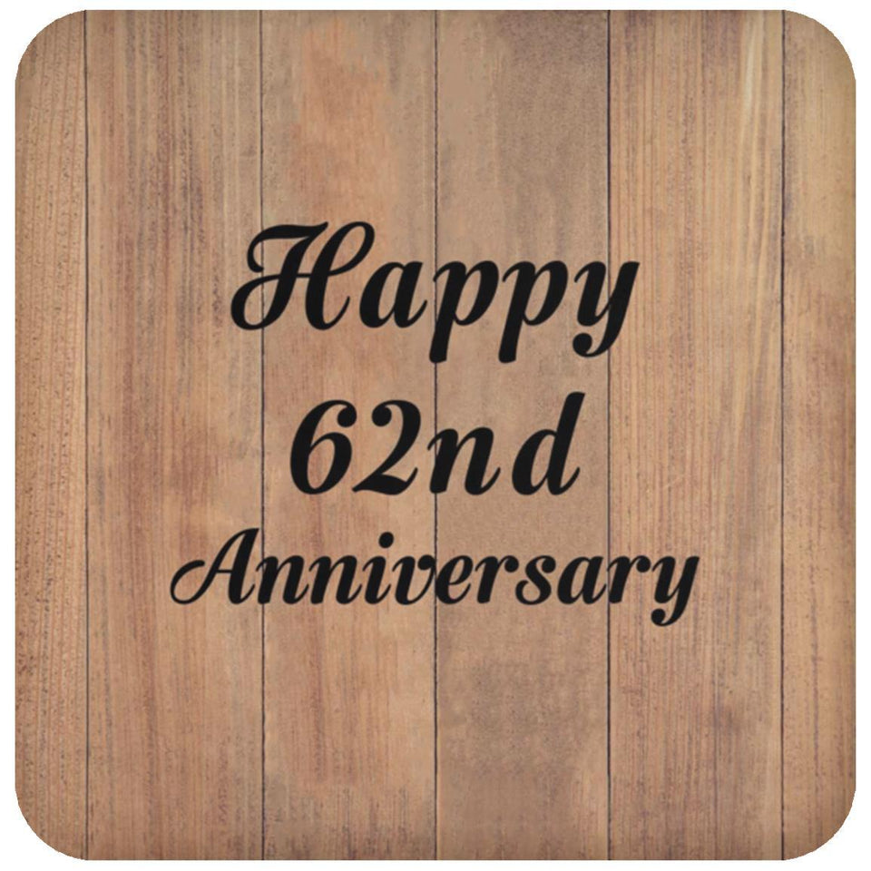Happy 62nd Anniversary - Drink Coaster C