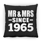 59th Anniversary Mr & Mrs Since 1965 - Throw Pillow Black