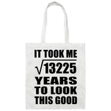 115th Birthday Took Square Root of 13225 Years To Look Good - Tote Bag White