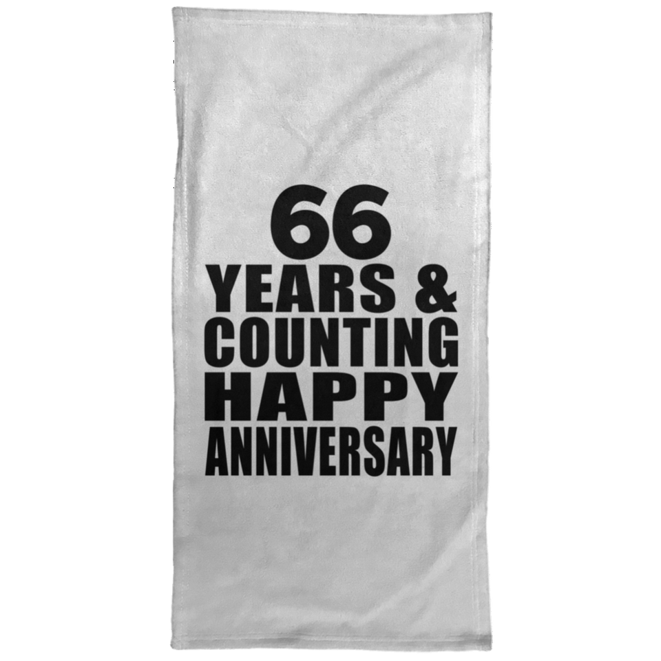 Happy 66th Anniversary 66 Years & Counting - Hand Towel