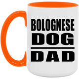 Bolognese Dog Dad - 15oz Accent Mug Orange