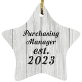 Purchasing Manager Established Est. 2023 - Star Ornament F