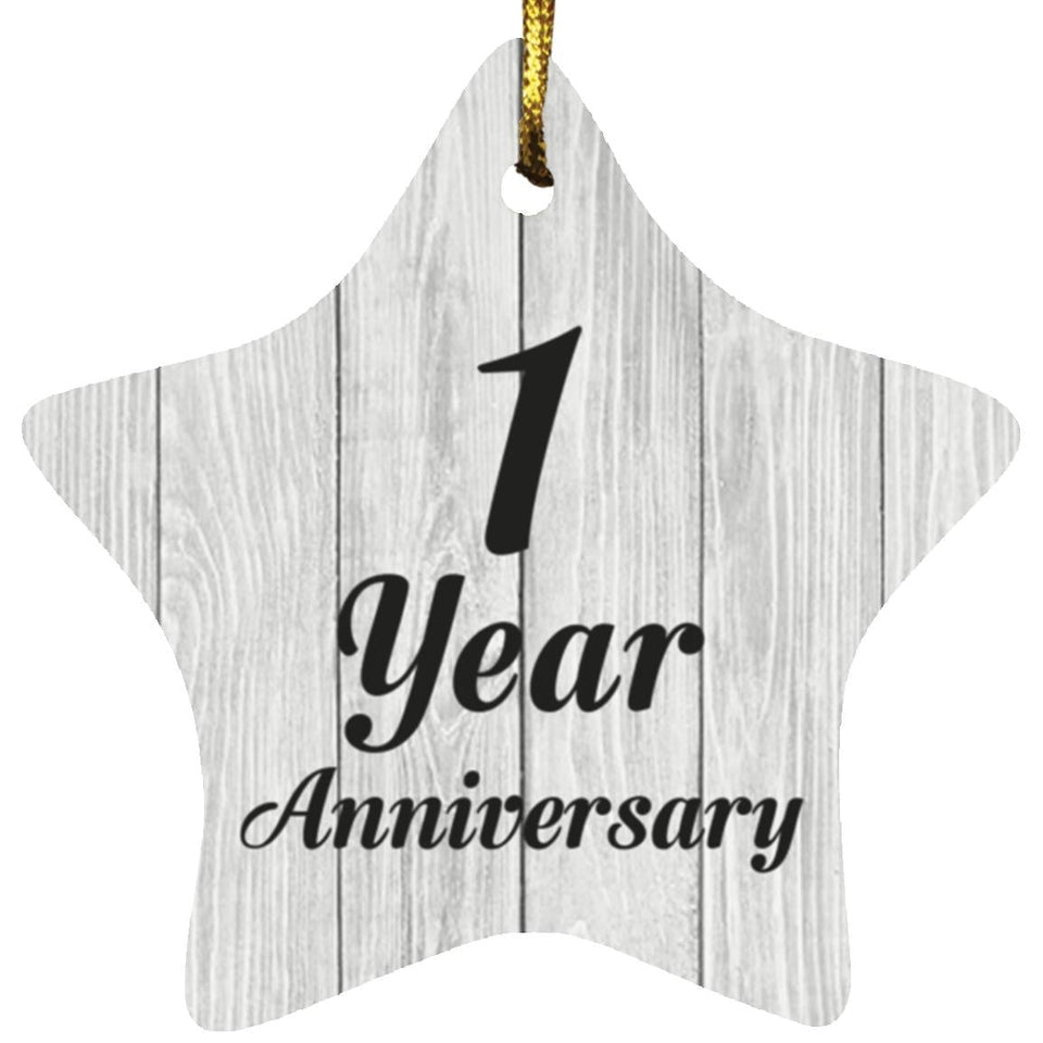 1st Anniversary 1 Year Anniversary - Star Ornament F