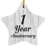 1st Anniversary 1 Year Anniversary - Star Ornament F