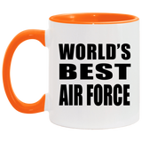 World's Best Air Force - 11oz Accent Mug Orange