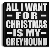 All I Want For Christmas Is My Greyhound - Canvas Square
