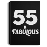 55th Birthday 55 & Fabulous - Canvas Portrait