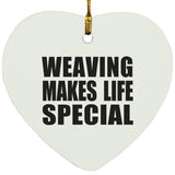 Weaving Makes Life Special - Heart Ornament