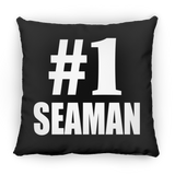 Number One #1 Seaman - Throw Pillow Black