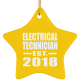Electrical Technician Established EST. 2018 - Star Ornament