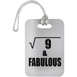 3rd Birthday Square Root of 9 & Fabulous - Luggage Bag Tag