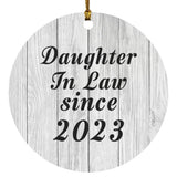 Daughter In Law Since 2023 - Circle Ornament F